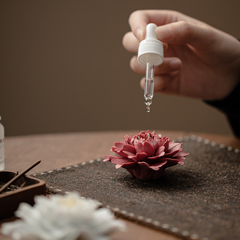 纯手工陶瓷花牡丹花香插香座香炉室内香薰炉家居装饰品茶道茶宠花,淘宝优惠券,粉丝福利购,淘宝优惠卷