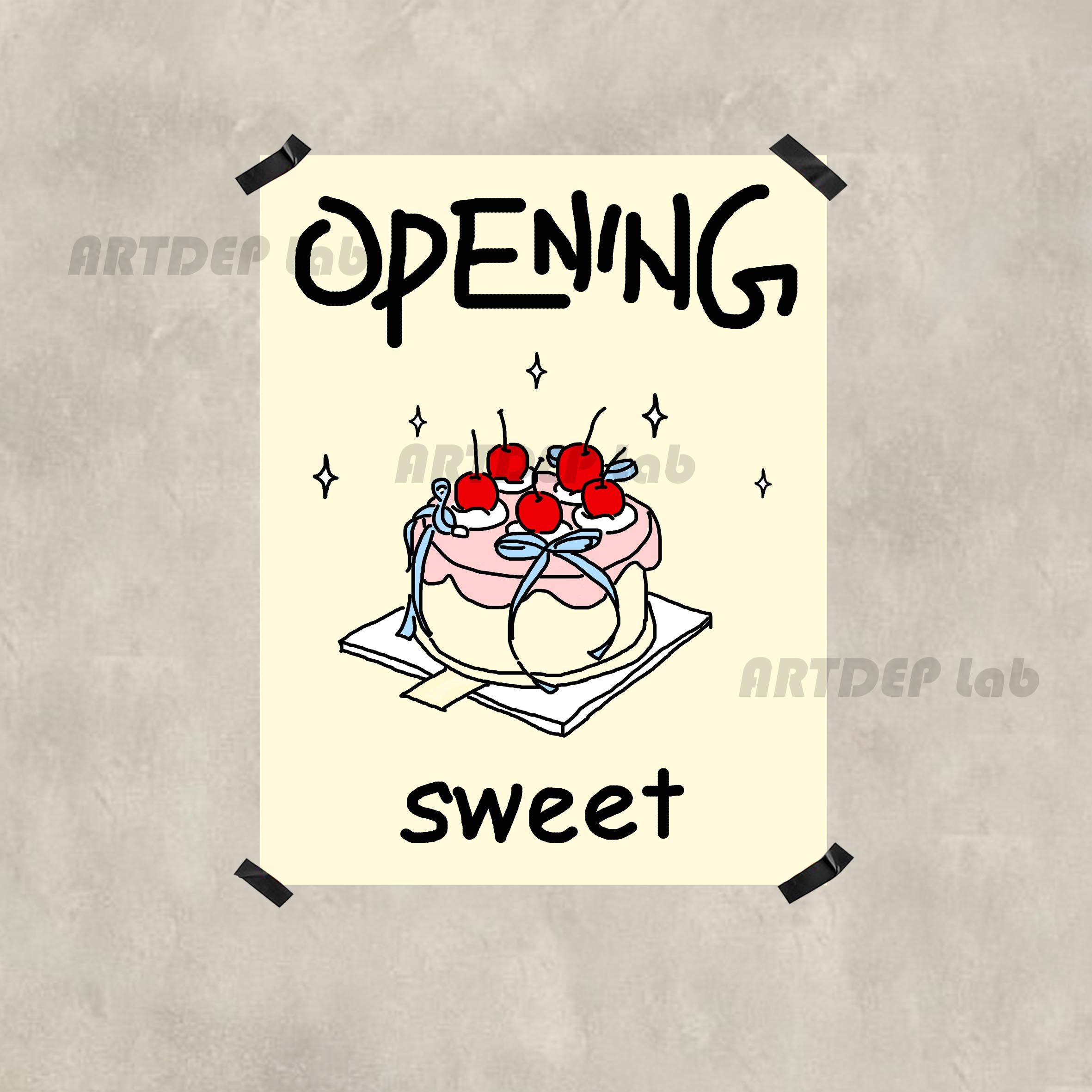 ATD可爱甜品 面包店咖啡馆 蛋糕插画纸质印刷海报装饰画拍照墙贴,淘宝优惠券,粉丝福利购,淘宝优惠卷