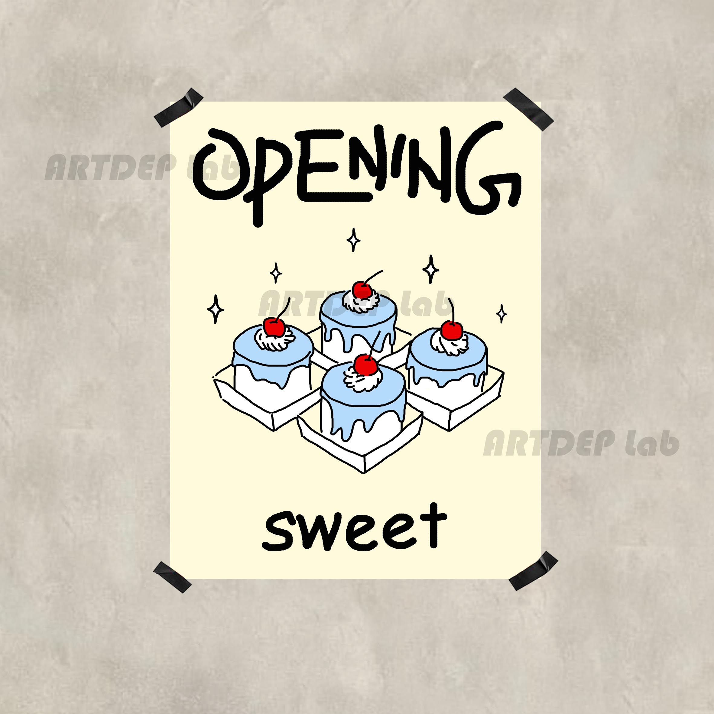 ATD可爱甜品 面包店咖啡馆 蛋糕插画纸质印刷海报装饰画拍照墙贴,淘宝优惠券,粉丝福利购,淘宝优惠卷