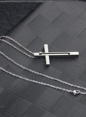 十字架小刀项链防身伸缩藏着针的吊坠卡针牙签防身狼自卫暗藏玄机