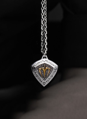 原创设计新款项链挂饰复古个性三叉戟嘻哈吊坠潮流饰品送男友礼物