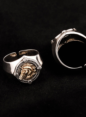 中世纪复古冲锋者战马戒指