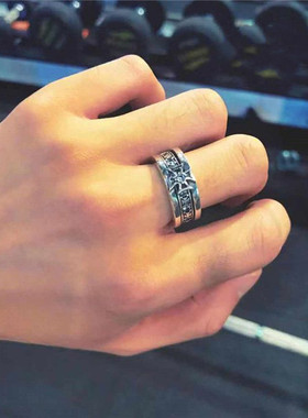 复古十字架可拆开佩戴戒指