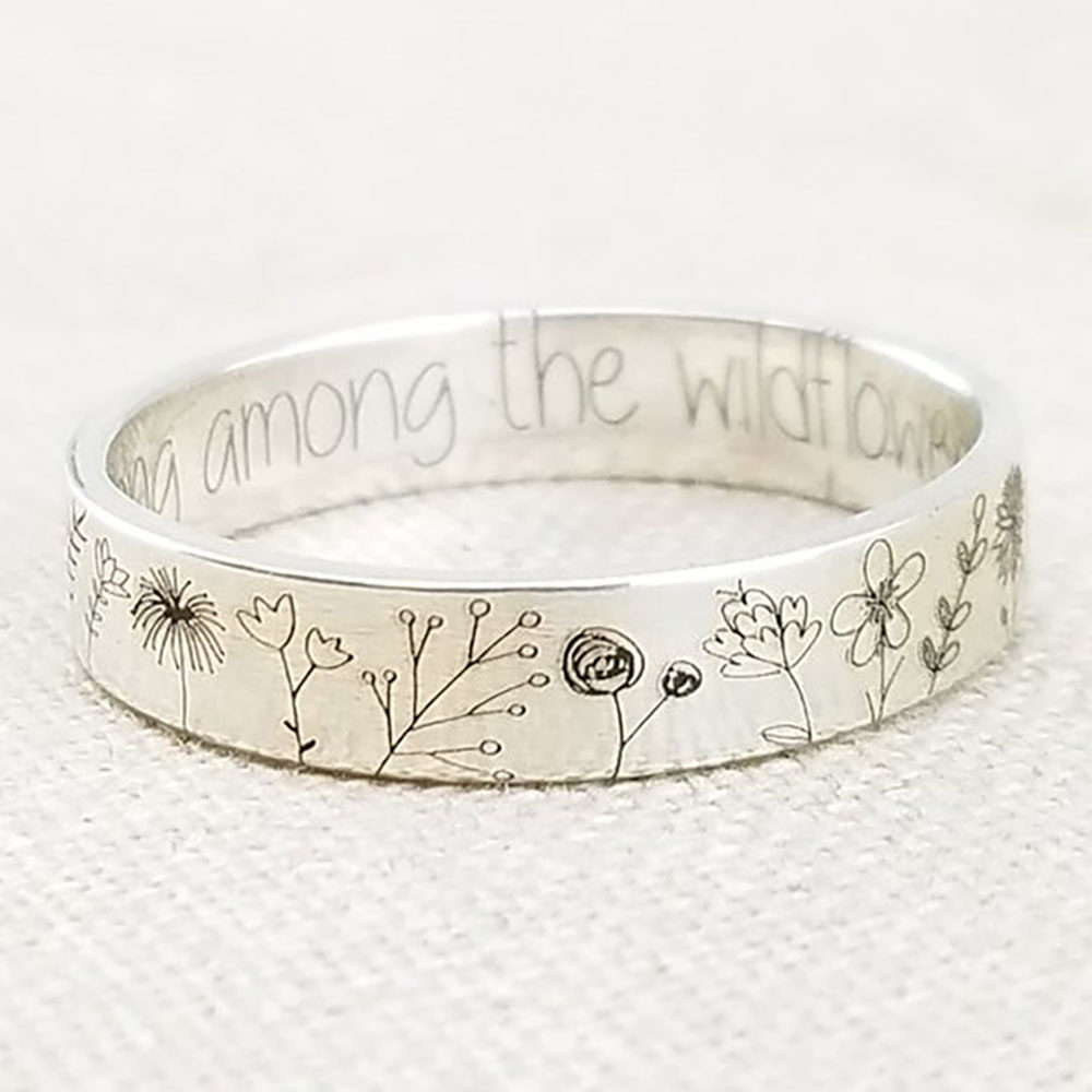 European and American retro new simple dandelion ring