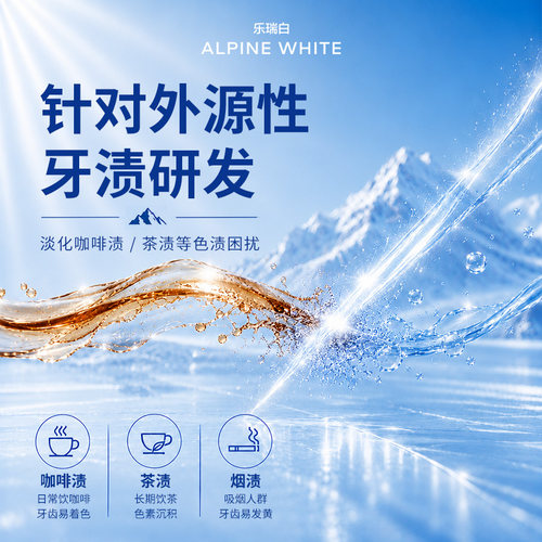 瑞士Alpine White乐瑞白牙贴亮白神器速效炫白牙齿去黄牙洁白 - 图2