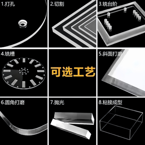 定制透明亚克力激光切割打孔雕刻加工异形件有机玻璃板尺寸折热弯 - 图2