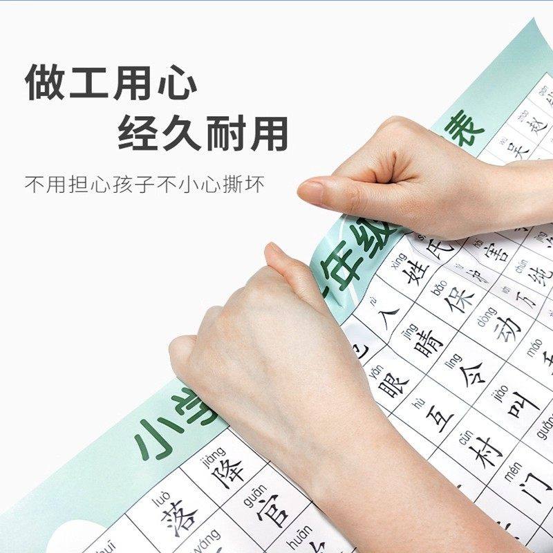 一二年级语文识字表挂图儿童小学生上册下册生字表认字学习挂图,淘宝优惠券,粉丝福利购,淘宝优惠卷