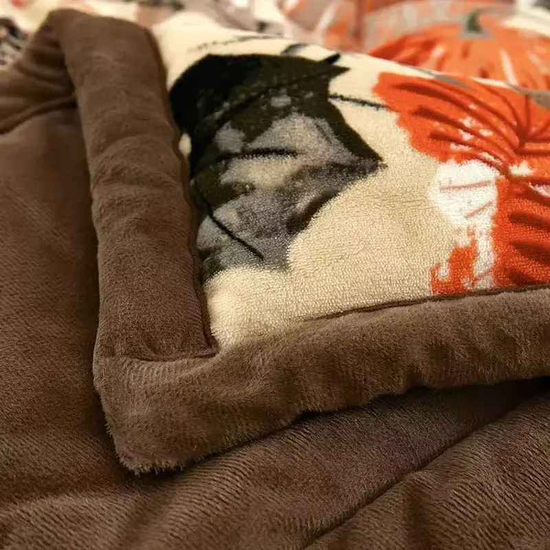 南瓜秋冬被盖毯石墨烯三层夹棉发热被保暖可机洗休闲加厚被zy,淘宝优惠券,粉丝福利购,淘宝优惠卷