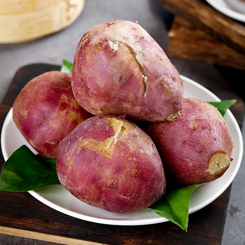 重庆白心助农红皮5新鲜板栗地瓜 果麦颂番薯