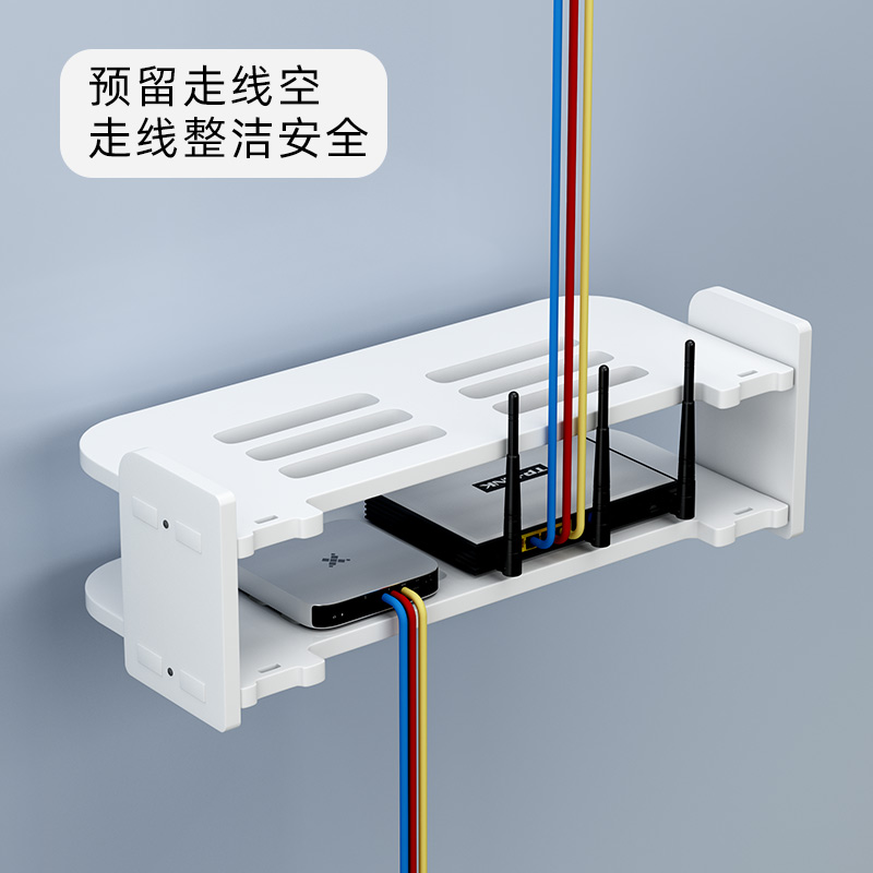 悬挂式电视柜免打孔客厅小户型投影仪置物架简易壁挂悬空电视机柜