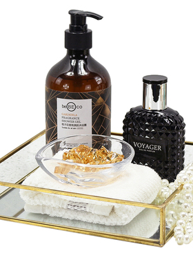 拍照道具正方形托盘项链香水摆件