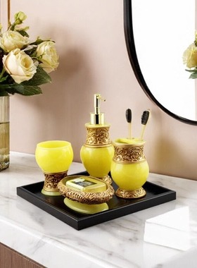 人气简欧卫生间摆件托盘组合饰品