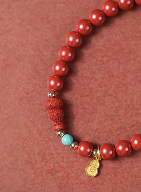 2024原创小众设计本命年朱砂手链女正品高含量紫金砂葫芦手串饰品