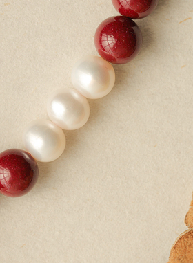 高含量朱砂紫金砂手串民族风国风和田玉莲蓬提溜手链女款本命年