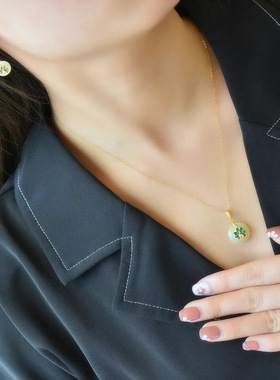 凤凰耳坠戒指吊坠套装和田玉平安扣古风配汉服名族风925纯银镶嵌