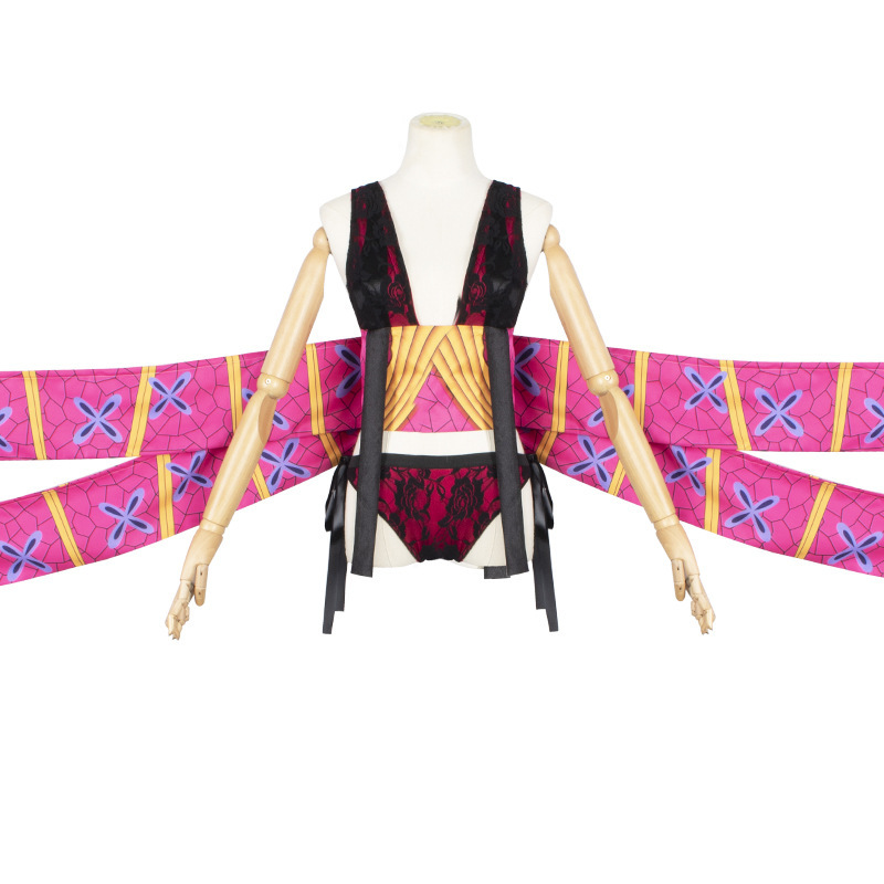 鬼灭之刃上弦陸堕姬 cosplay服装祢豆子蝴蝶忍cos服舞台服演出服 - 图3