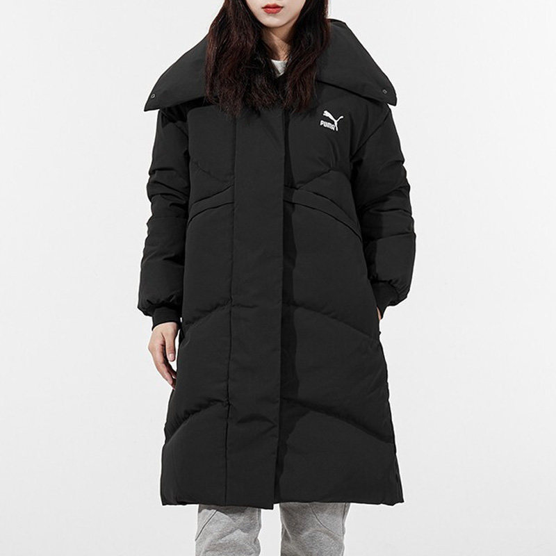 puma彪马长款羽绒服女2021冬季新款运动服保暖防风连帽外套846601
