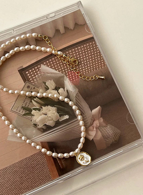 珍珠款法式项链女高级感颈链