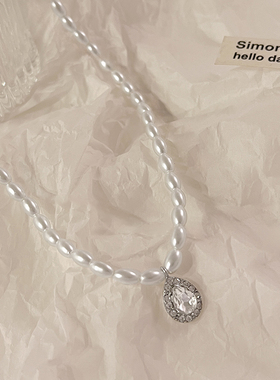 法式复古珍珠款项链女款轻奢