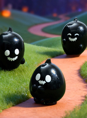 万圣节微景观手工树脂小鬼摆件