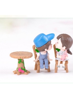 木头桌椅微观摄影造景盆栽小摆件