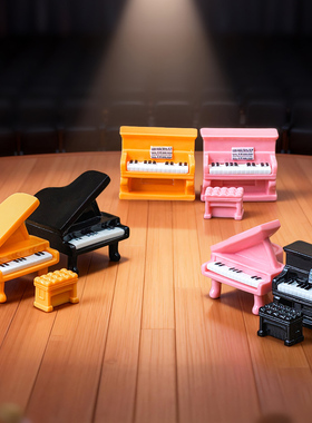 微景观树脂乐器迷你钢琴吉他摆件