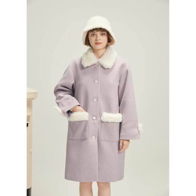 WPsense new pink and purple woolen jacket