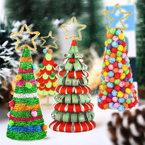 圣诞节diy装饰品圣诞树材料包小型桌面摆件圣诞场景布置礼物家用 - 图1