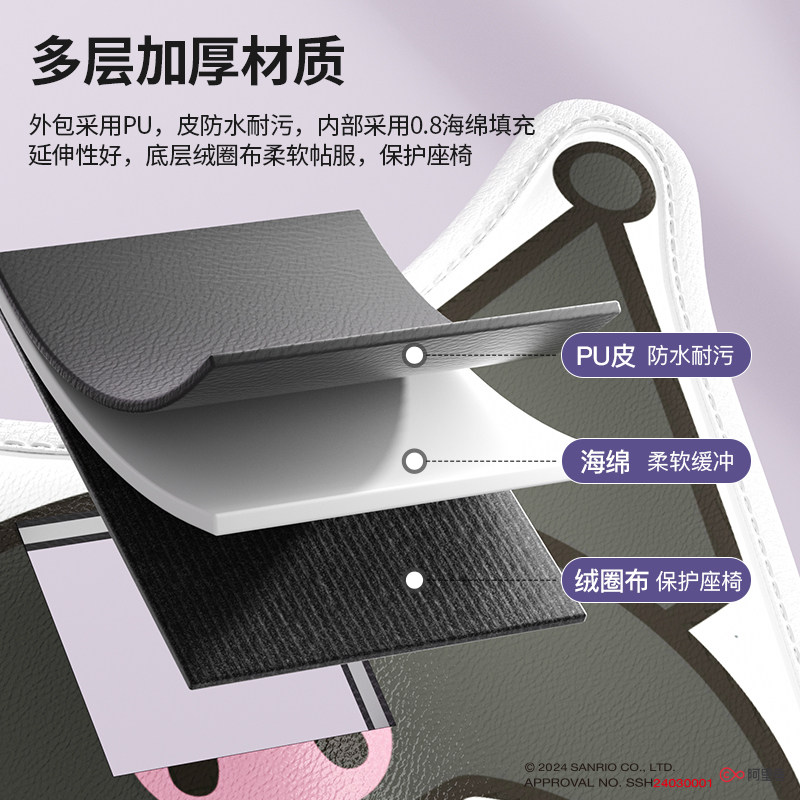 Hellokitty汽车座椅靠背防踢垫后排儿童卡通车内后座保护垫防磨垫,淘宝优惠券,粉丝福利购,淘宝优惠卷