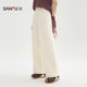 Sanfu Casual Pants 2026 Summer Side Beaded Button Waist Straight Pants Women's 521094