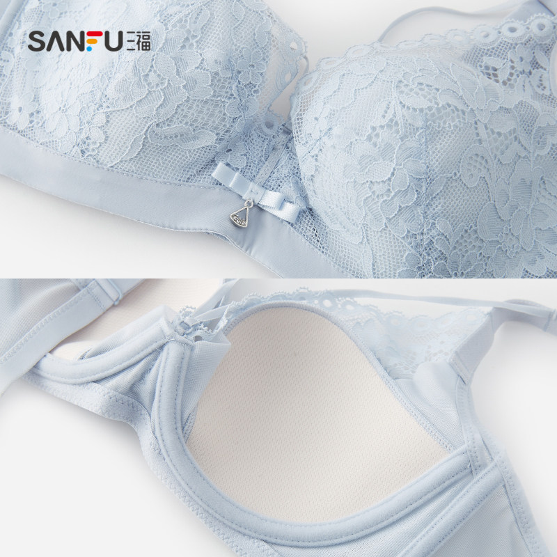 三福2022新款夏季线条美胸聚拢文胸 三福时尚内衣文胸