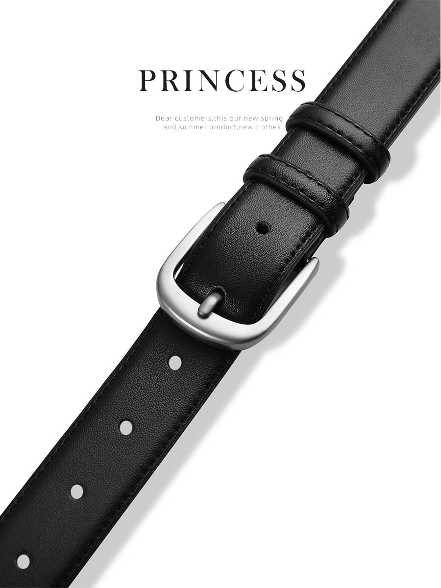 皮带女款真皮简约百搭配牛仔裤带宽休闲黑色女士腰带韩版装饰时尚
