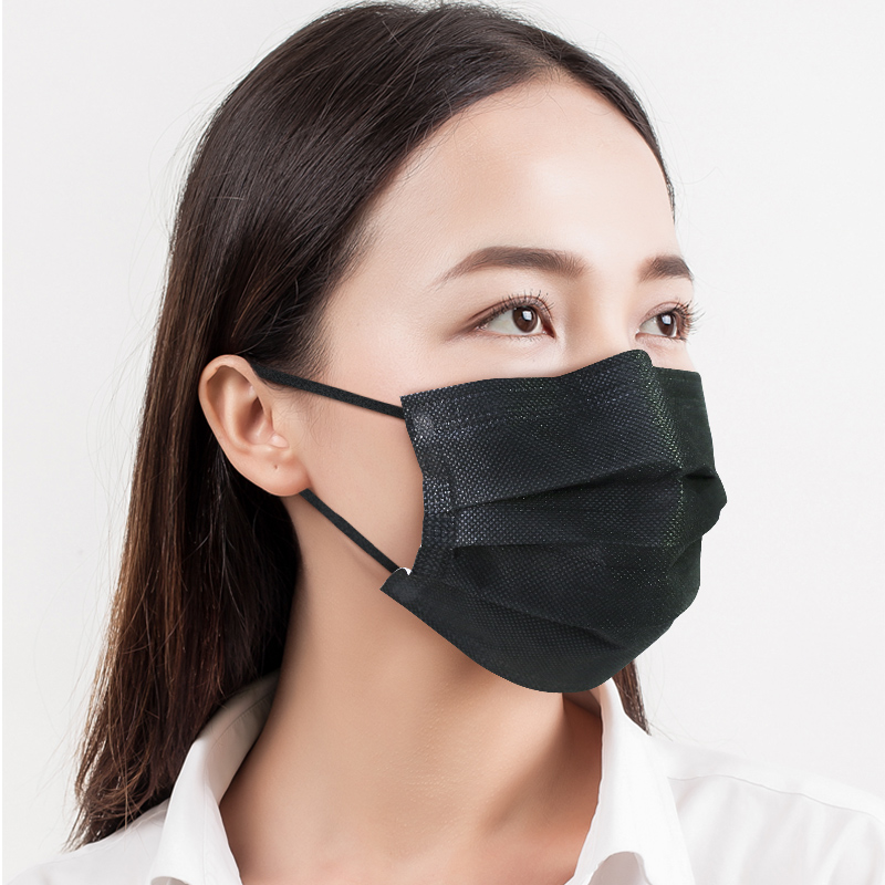 维德医疗黑色医用外科口罩一次性医疗口罩三层灭菌防病菌成人专用 - 图2
