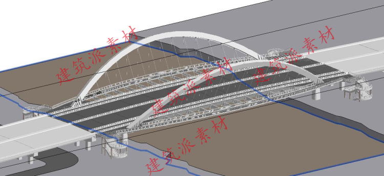 钢结构桥梁BIM项目Revit三维模型源文件 主桥墩桩基础漫游参考 - 图0