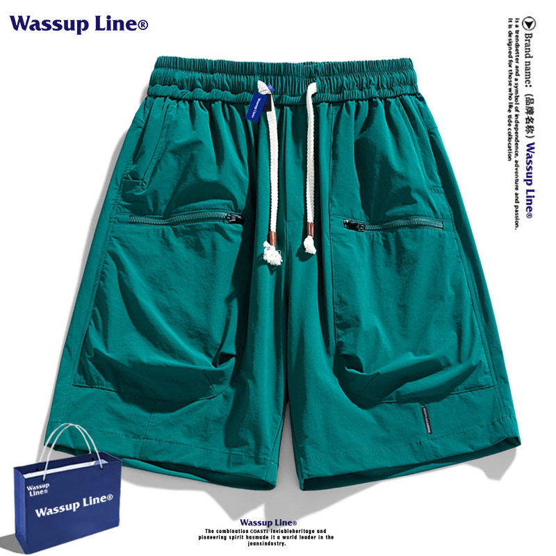 WASSUP Line潮牌工装短裤男士夏季宽松休闲五分裤大码运动中裤子,淘宝优惠券,粉丝福利购,淘宝优惠卷