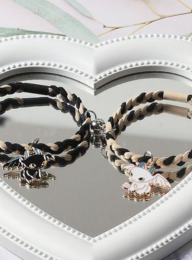 原创双色黑白无崖子情侣手链