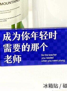 成为你年轻时需要的那个老师磁吸贴冰箱贴创意文字装饰亚克力礼物