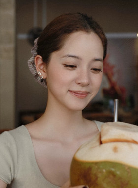 欧阳娜娜同款韩系条纹大肠发圈女高级感秋冬超大头绳低丸子头发饰