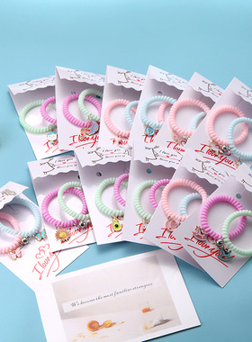 卡通磁铁相吸小皮筋送男朋友情侣手链一对女学生电话线发圈批