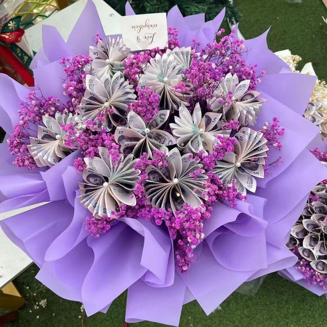 diy网红有钱花自制礼物干花满天星钱花束红包材料包女百元钞票,淘宝优惠券,粉丝福利购,淘宝优惠卷