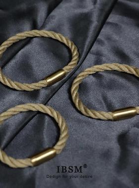 麻绳手环手工制作绳缚亚麻色手绳小众设计独家手錬笼中鸟