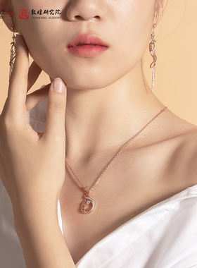 敦煌银项链锆石2022原创设计礼物