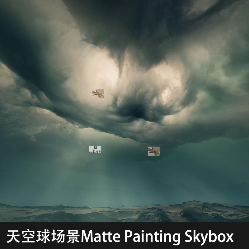 UE4/UE5天空球体积云场景带环境灯光Matte Painting Skybox Pack-图2