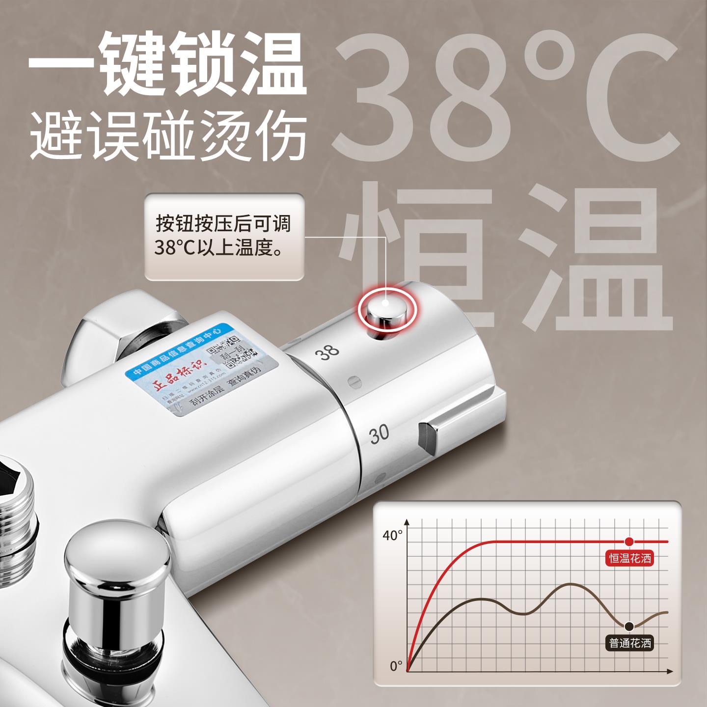 Thermostatic mixing valve hot and cold shower thermostat automatic temperature control valve shower smart water heater solar faucet