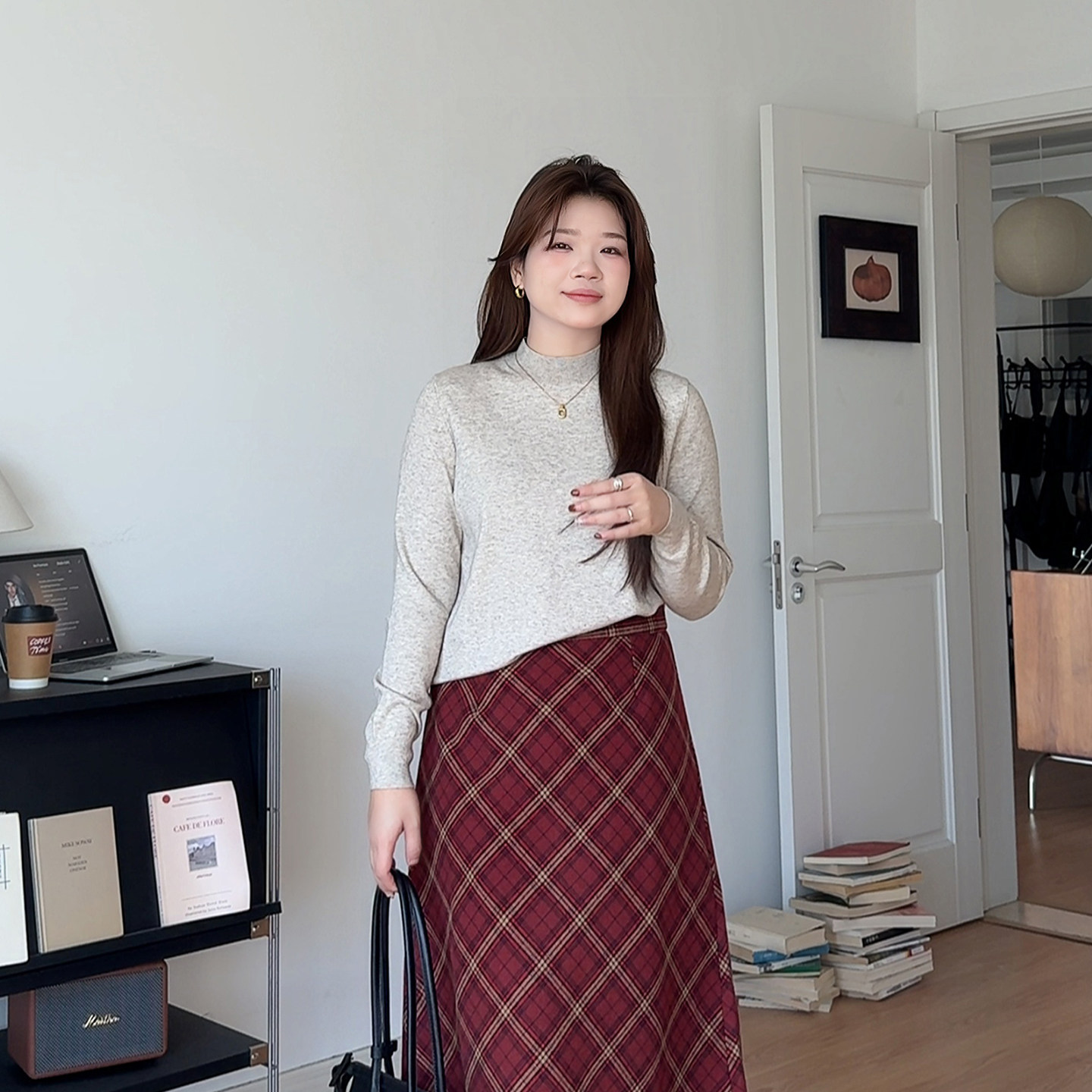 微胖的喵喵大码女装胖mm秋冬显瘦简约百搭长袖针织衫打底上衣9113,淘宝优惠券,粉丝福利购,淘宝优惠卷