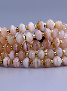 梵间星辰 西藏天然玛瑙 朱砂飞碟药师珠108 多圈手串 项链 配饰