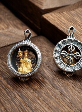 新款地藏王随身小佛龛吊坠迷你随身佛龛嘎乌盒吊坠小佛像吊坠挂件