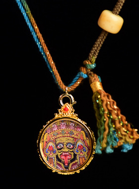 国风禅意项链挂绳复古藏式吊坠编绳扎基拉姆唐卡简约挂绳女毛衣链