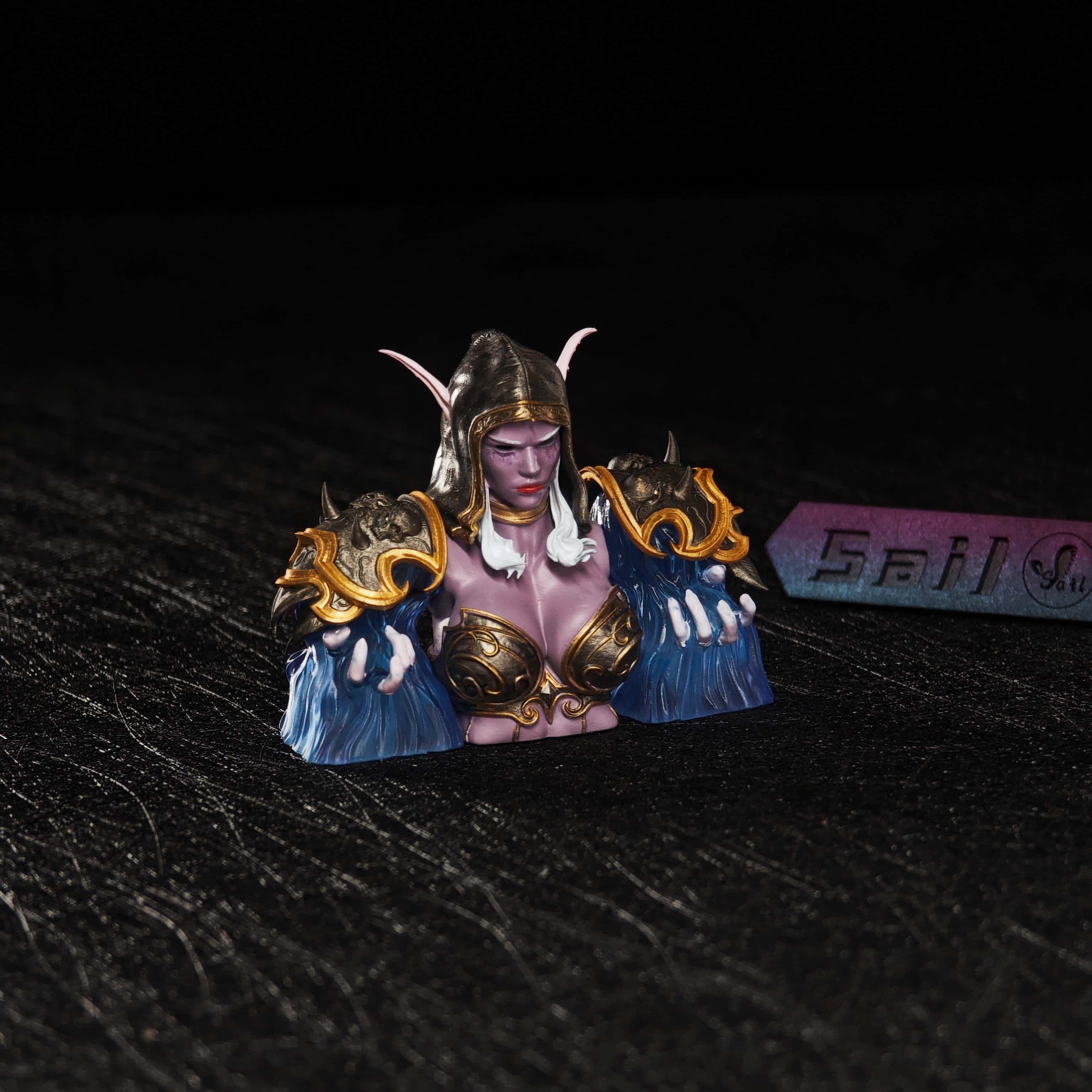 魔兽世界周边键帽女王希尔瓦娜斯为了部落个性艺术创意礼物键盘帽 - 图3