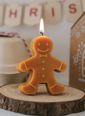Vela De Aromaterapia De Homem De Gingerbread, Decora??o De A